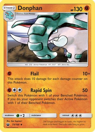 Donphan - 73/168 - Uncommon - Reverse Holo