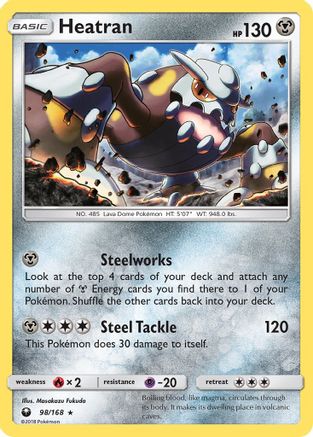 Heatran - 98/168 - Holo Rare - Reverse Holo