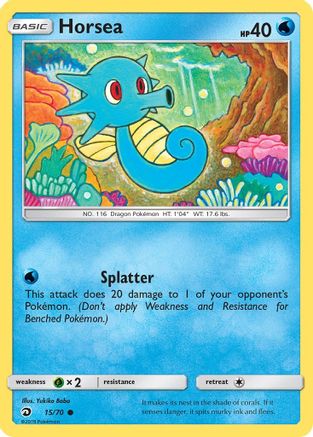 Horsea (15) - 15/70 - Common - Reverse Holo