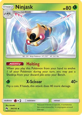 Ninjask - 30/214 - Uncommon - Reverse Holo