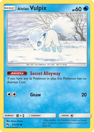 Alolan Vulpix - 53/214 - Common - Reverse Holo