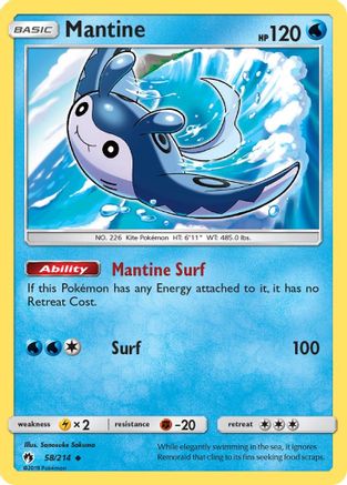 Mantine - 58/214 - Uncommon - Reverse Holo