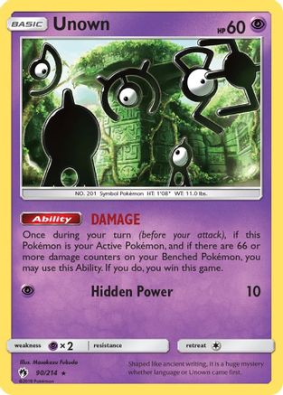 Unown (90) - 90/214 - Rare