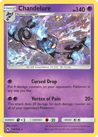 Chandelure - 103/214 - Holo Rare - Reverse Holo