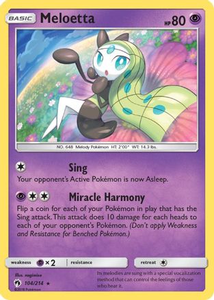 Meloetta - 104/214 - Rare - Reverse Holo