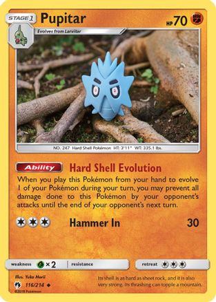 Pupitar - 116/214 - Uncommon - Reverse Holo