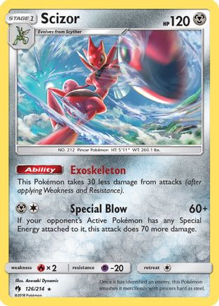 Scizor - 126/214 - Holo Rare - Reverse Holo