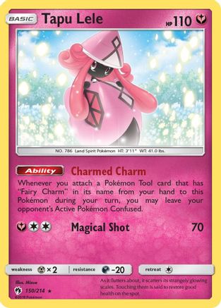 Tapu Lele - 150/214 - Holo Rare - Reverse Holo