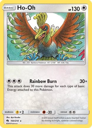 Ho-Oh - 160/214 - Rare - Reverse Holo