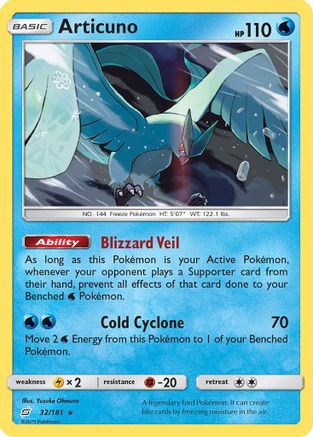 Articuno - 32/181 - Holo Rare - Reverse Holo
