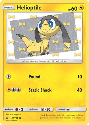 Helioptile - 49/181 - Common - Reverse Holo