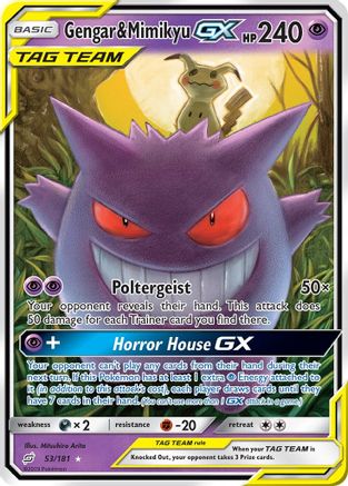 Gengar & Mimikyu GX 053/181 - Holofoil SM Team Up - Ultra Rare