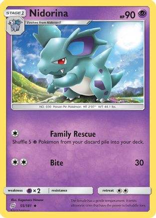 Nidorina - 55/181 - Uncommon - Reverse Holo