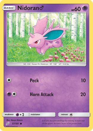 Nidoran M - 57/181 - Common - Reverse Holo