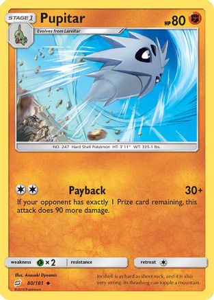 Pupitar - 80/181 - Uncommon - Reverse Holo