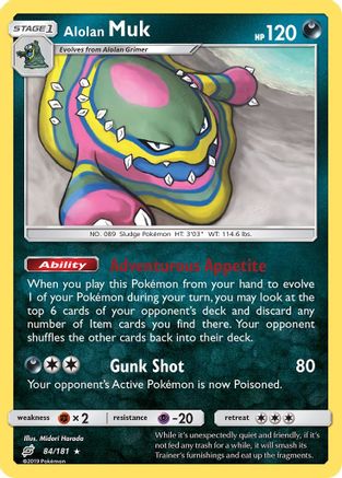 Alolan Muk - 84/181 - Rare - Reverse Holo