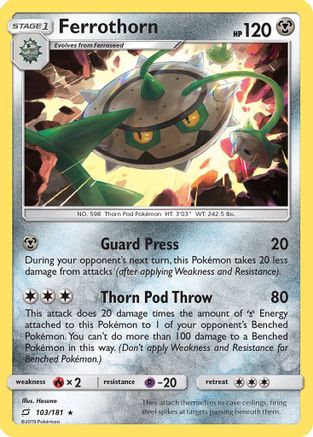 Ferrothorn - 103/181 - Rare - Reverse Holo