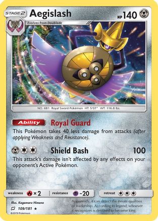 Aegislash - 109/181 - Holo Rare - Reverse Holo