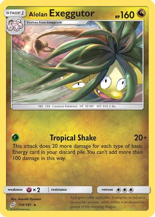 Alolan Exeggutor (114) - 114/181 - Rare - Reverse Holo