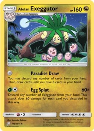Alolan Exeggutor (115) - 115/181 - Rare - Reverse Holo