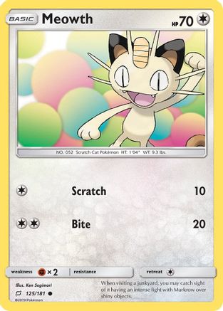 Meowth - 125/181 - Common - Reverse Holo