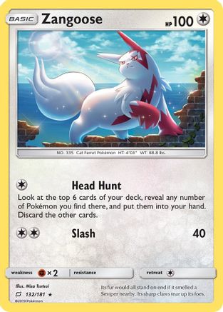 Zangoose - 132/181 - Holo Rare - Reverse Holo