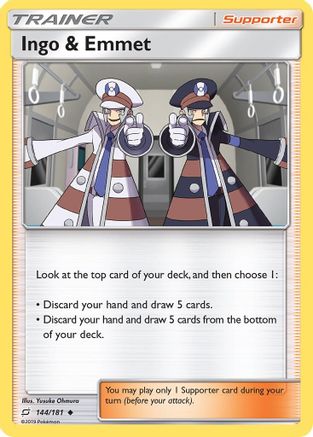Ingo & Emmet - 144/181 - Uncommon - Reverse Holo