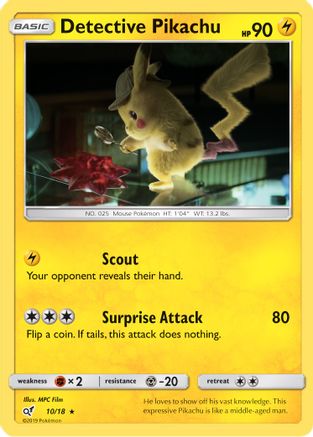 Detective Pikachu 10/18 - Rare