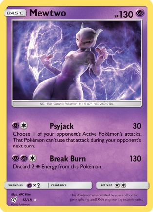 Mewtwo - 12/18 - Holo Rare