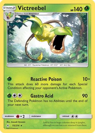 Victreebel - 15/214 - Rare - Reverse Holo