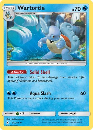 Wartortle - 34/214 - Uncommon - Reverse Holo