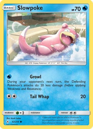 Slowpoke - 42/214 - Common - Reverse Holo