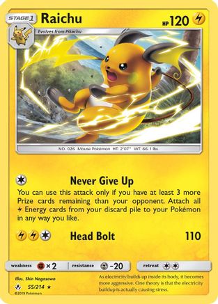 Raichu - 55/214 - Rare