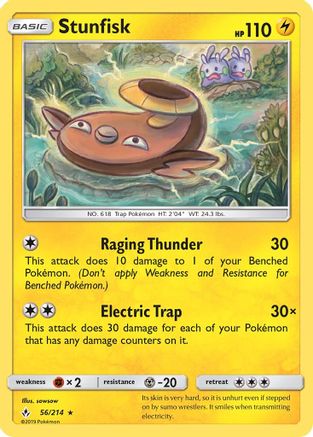 Stunfisk - 56/214 - Rare - Reverse Holo