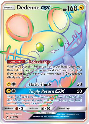 Dedenne GX (Secret) - 219/214 - Secret Rare