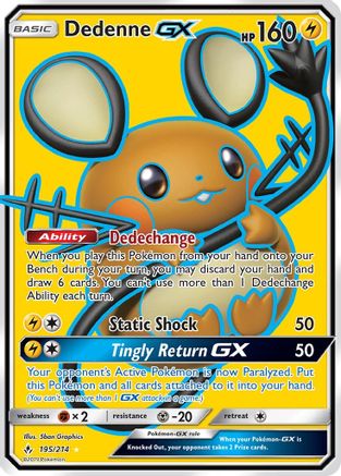 Dedenne GX (Full Art) - 195/214 - Ultra Rare