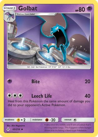Golbat - 65/214 - Uncommon - Reverse Holo