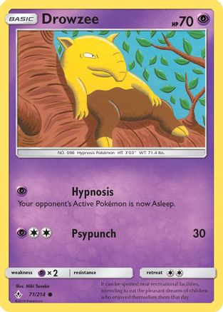 Drowzee - 71/214 - Common - Reverse Holo