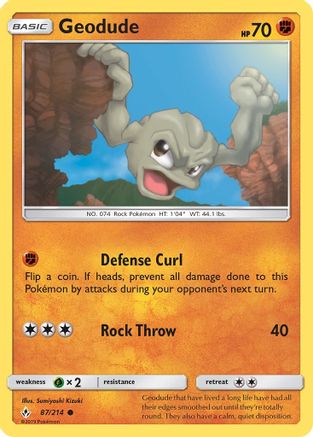 Geodude - 87/214 - Common - Reverse Holo