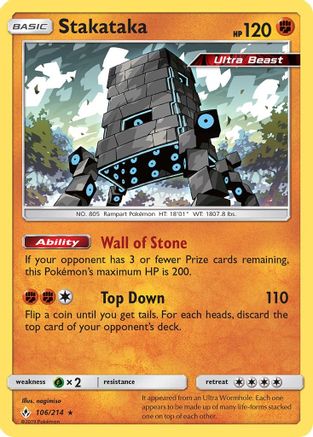Stakataka - 106/214 - Holo Rare
