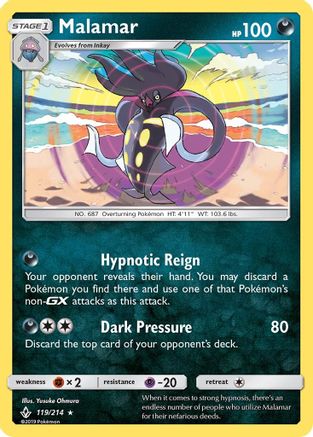 Malamar - 119/214 - Holo Rare - Reverse Holo