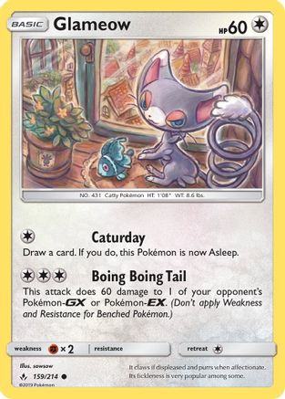 Glameow - 159/214 - Common - Reverse Holo