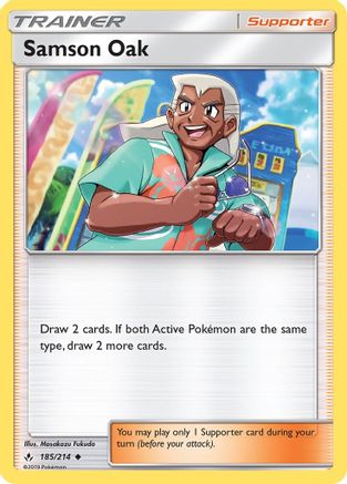 Samson Oak - 185/214 - Uncommon - Reverse Holo