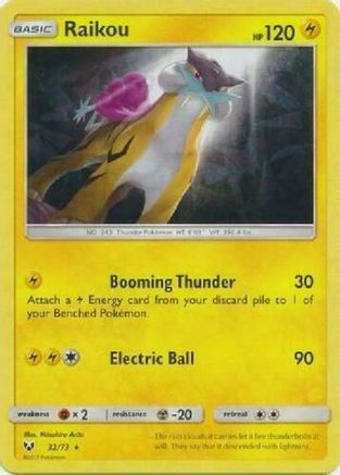 Raikou - 32/73 (Let's Play, Pikachu!) (Cracked Ice Holo) - 32/73 - Holo Rare