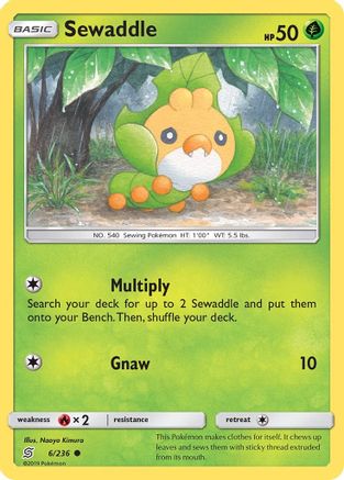 Sewaddle (6) - 6/236 - Common - Reverse Holo