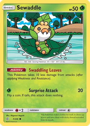 Sewaddle (7) - 7/236 - Common - Reverse Holo