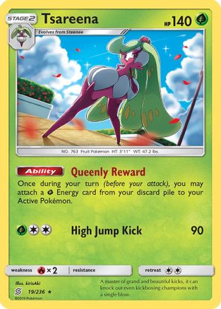 Tsareena - 19/236 - Holo Rare - Reverse Holo