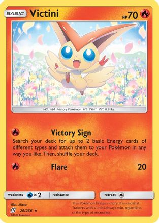 Victini - 26/236 - Holo Rare - Reverse Holo