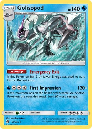 Golisopod - 51/236 - Holo Rare - Reverse Holo