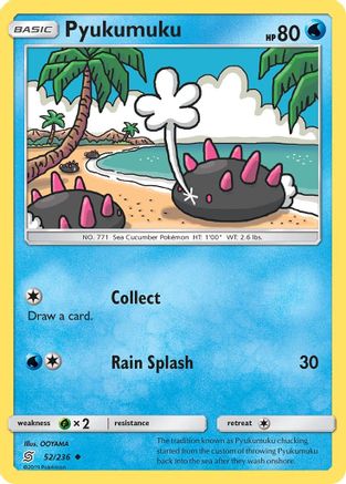 Pyukumuku - 52/236 - Uncommon - Reverse Holo